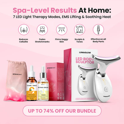 LumaGlow 7-in-1 LED Body Sculptor & Serums Kit